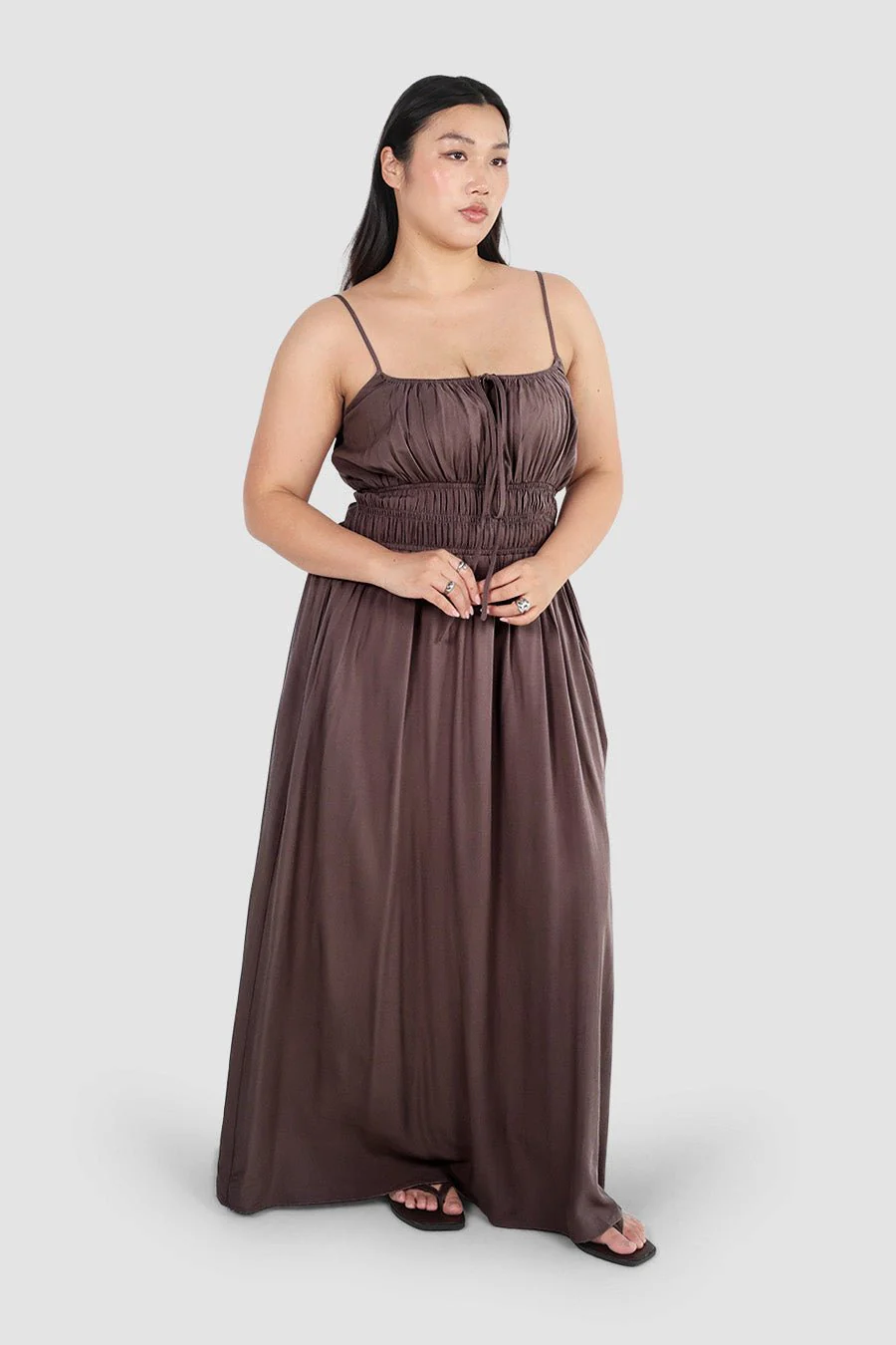 LUNARA MAXI DRESS MOCHA - Image 4