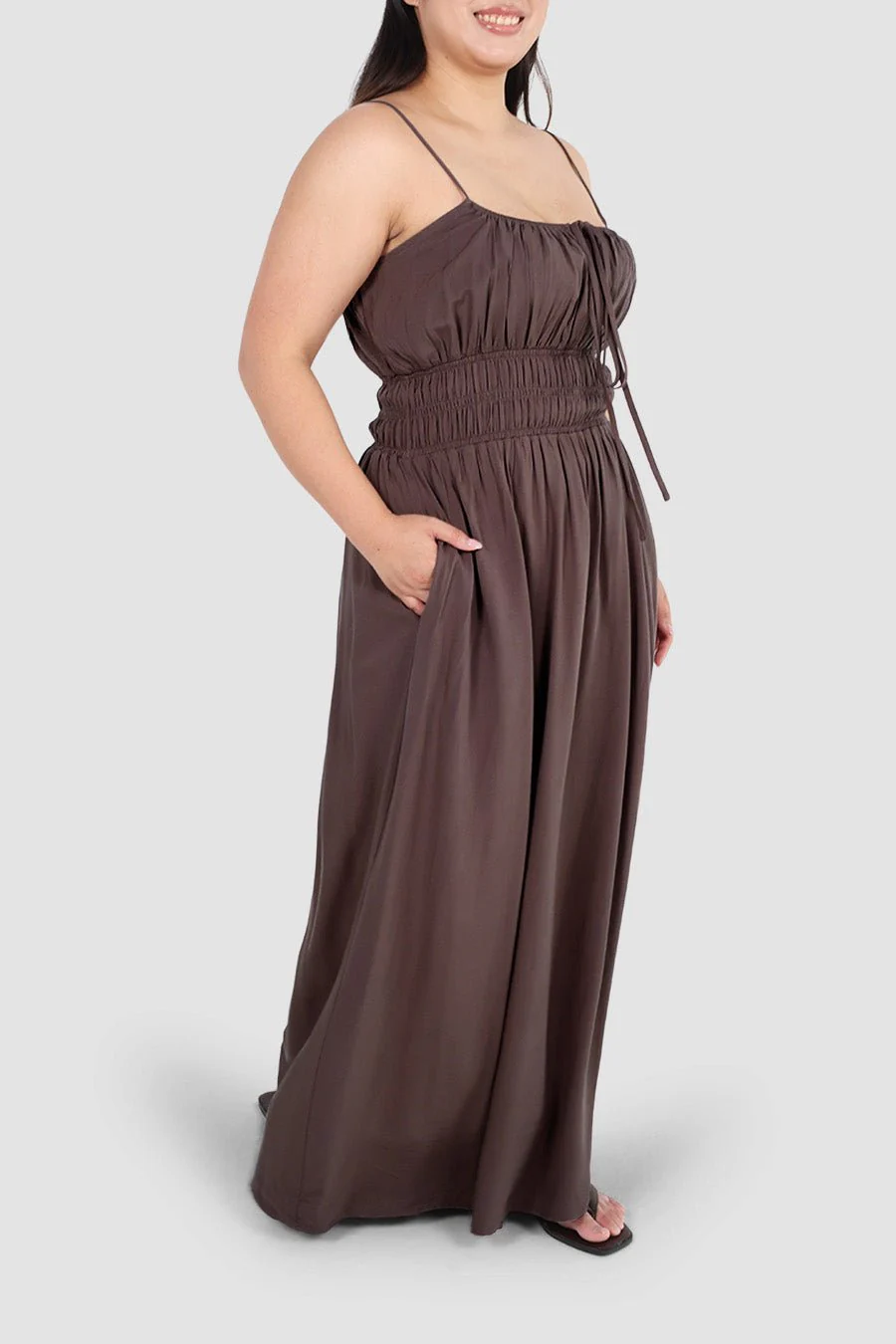 LUNARA MAXI DRESS MOCHA - Image 5