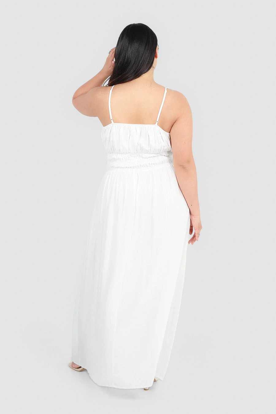 LUNARA MAXI DRESS WHITE - Image 5