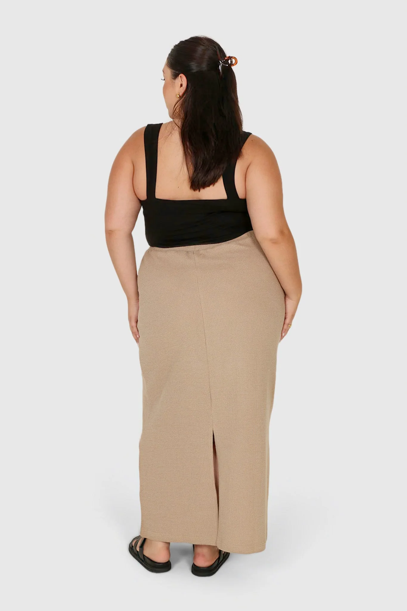MARLEY WAFFLE MAXI SKIRT BISCUIT - Image 6