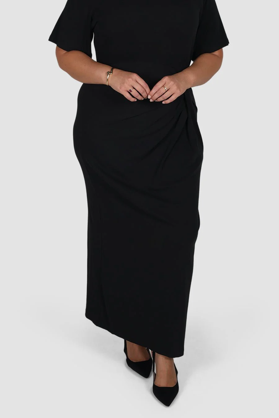 MARNIE RIB DRESS BLACK - Image 3