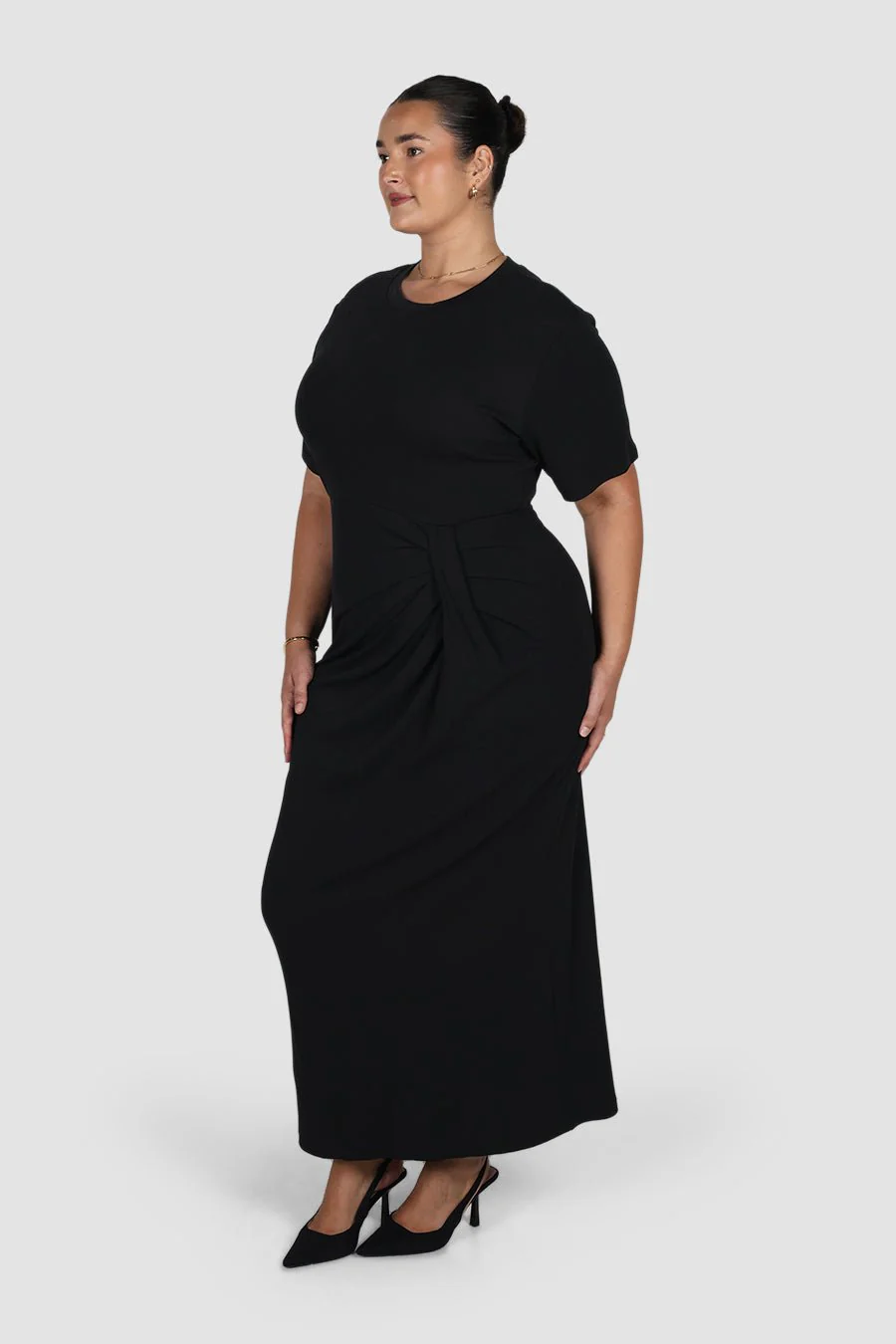 MARNIE RIB DRESS BLACK - Image 5