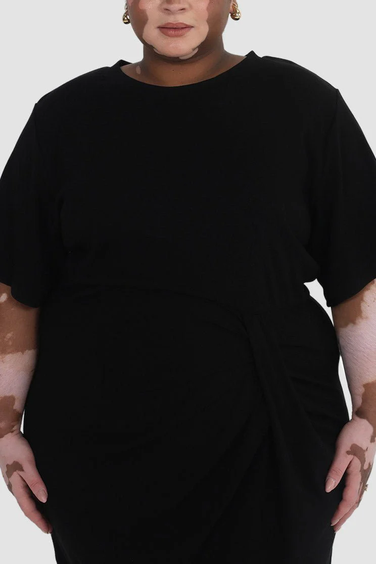 MARNIE RIB DRESS BLACK - Image 9