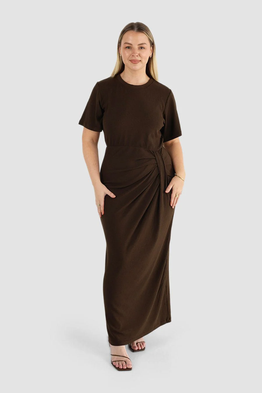 MARNIE RIB DRESS ESPRESSO