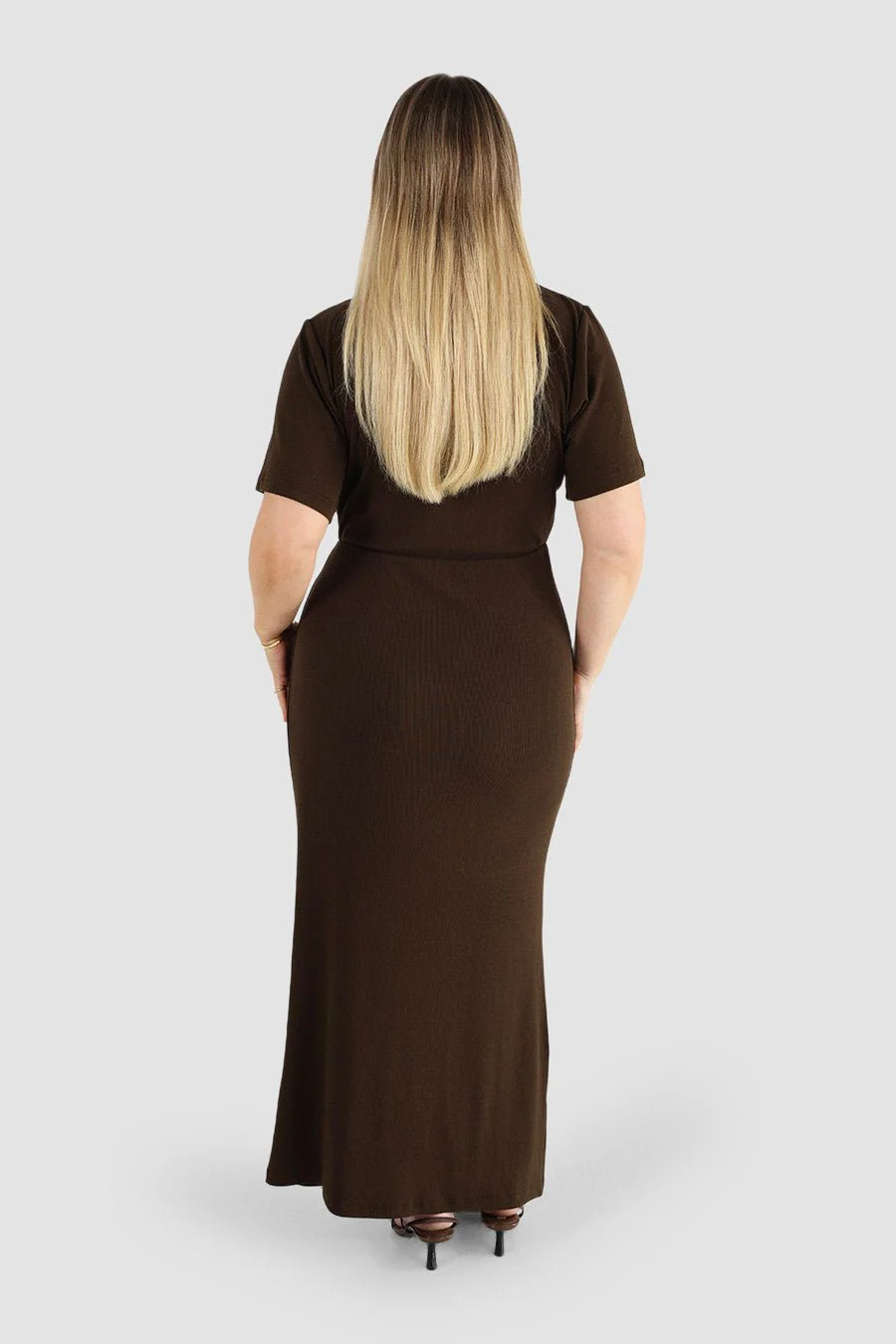 MARNIE RIB DRESS ESPRESSO - Image 3