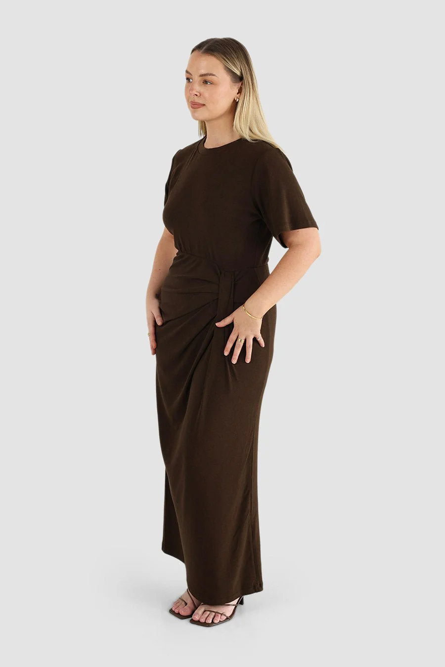 MARNIE RIB DRESS ESPRESSO - Image 6