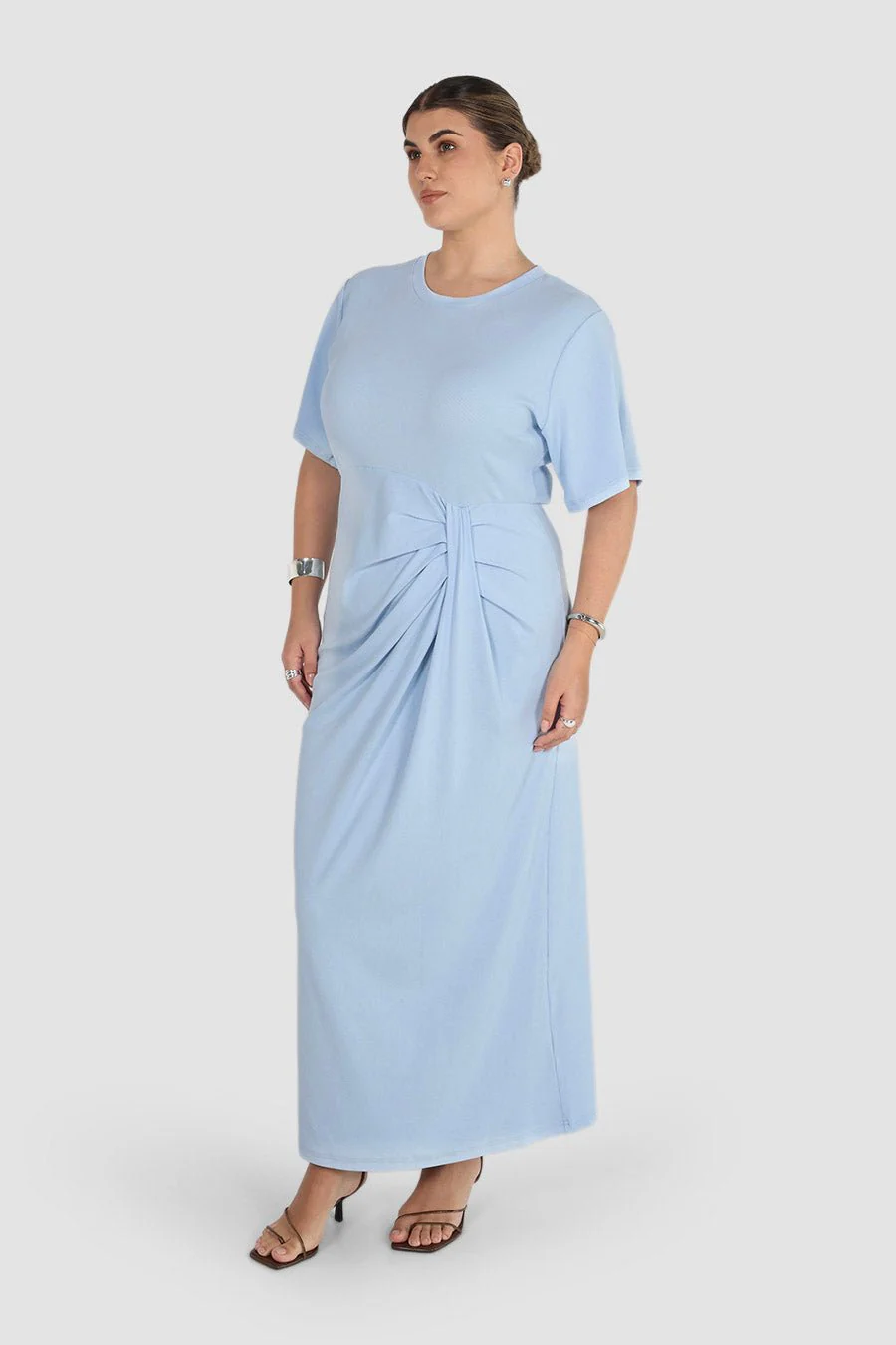 MARNIE RIB DRESS POWDER BLUE - Image 6