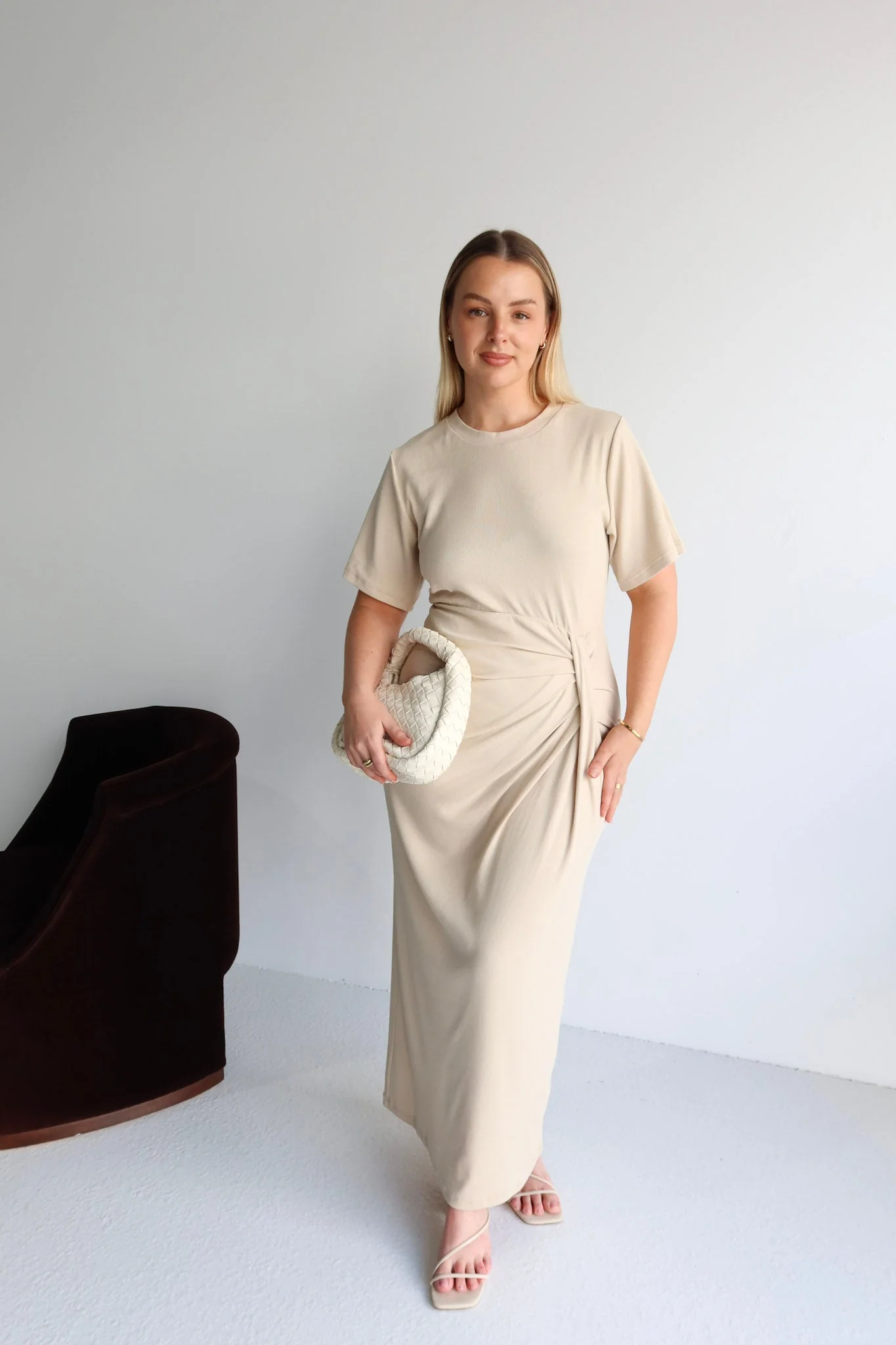 MARNIE RIB DRESS VANILLA
