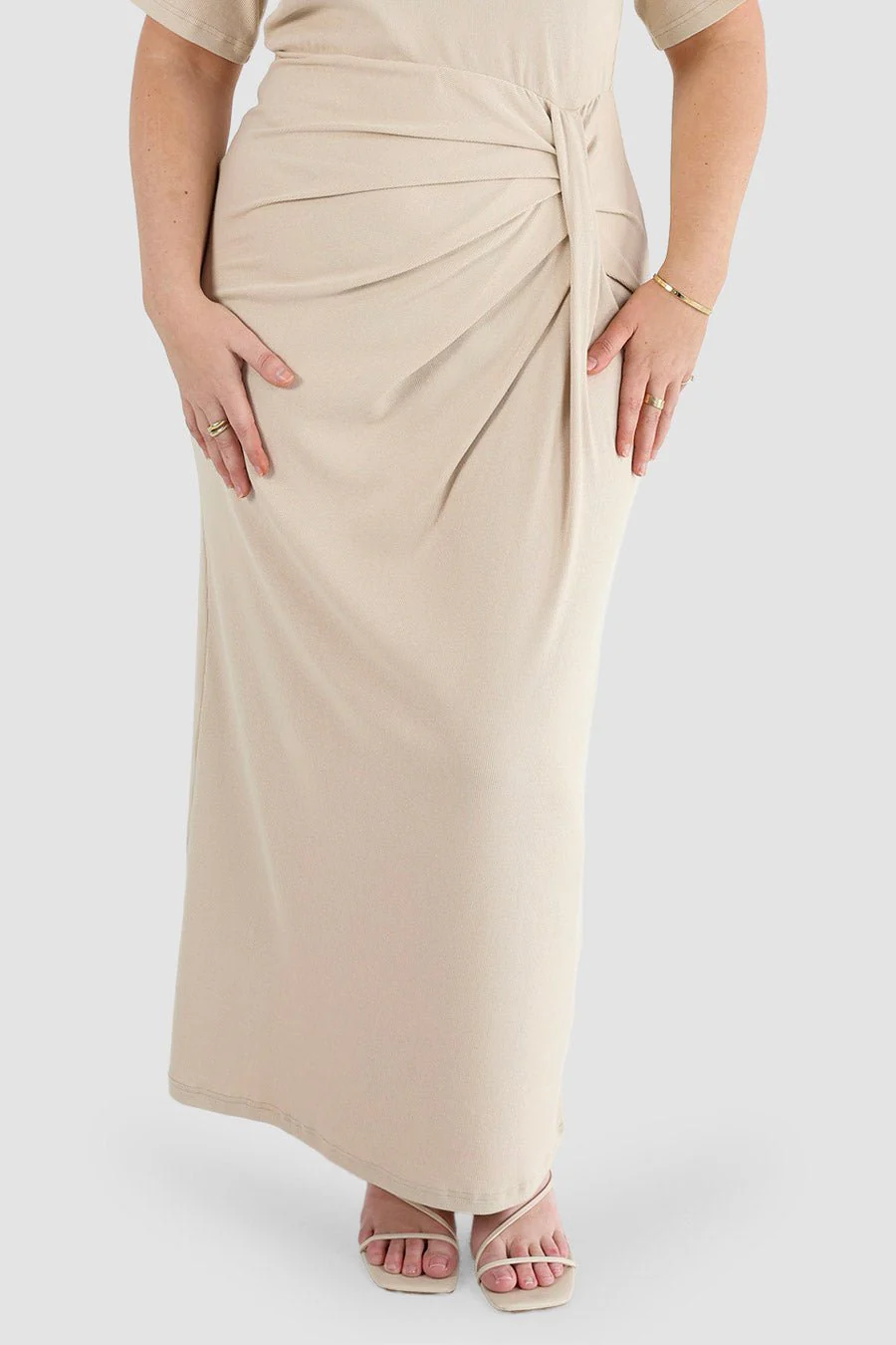 MARNIE RIB DRESS VANILLA - Image 6