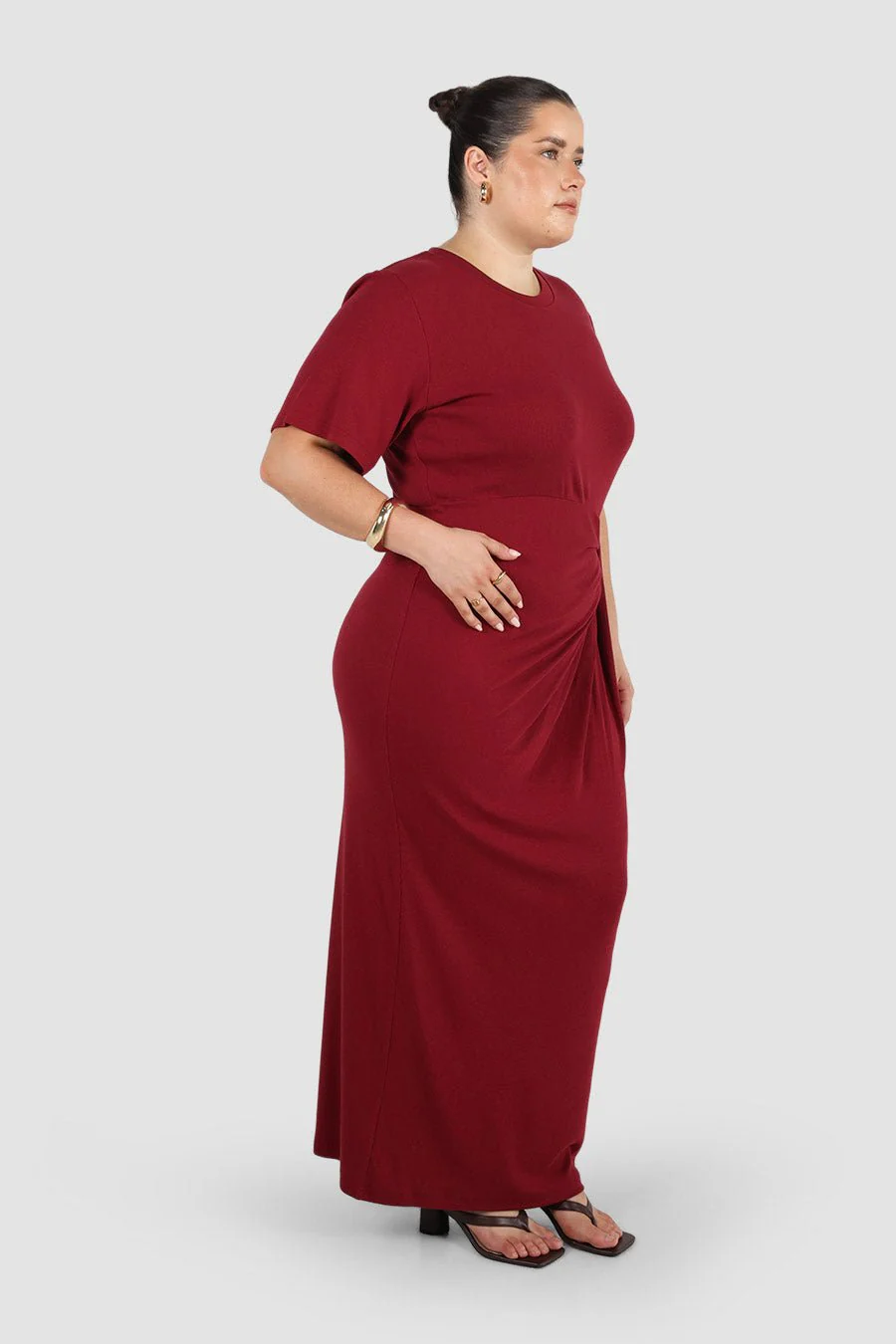 MARNIE RIB DRESS WINE - Image 5