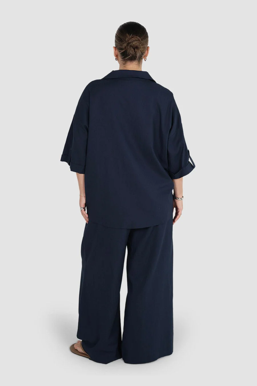 MILOS BUTTON SHIRT NAVY - Image 5