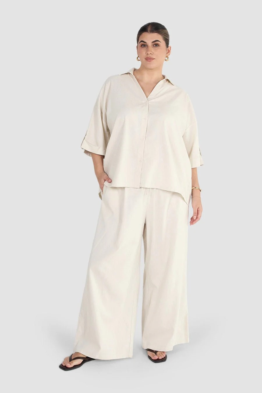 BYRON WIDE LEG PANT VANILLA - Image 6