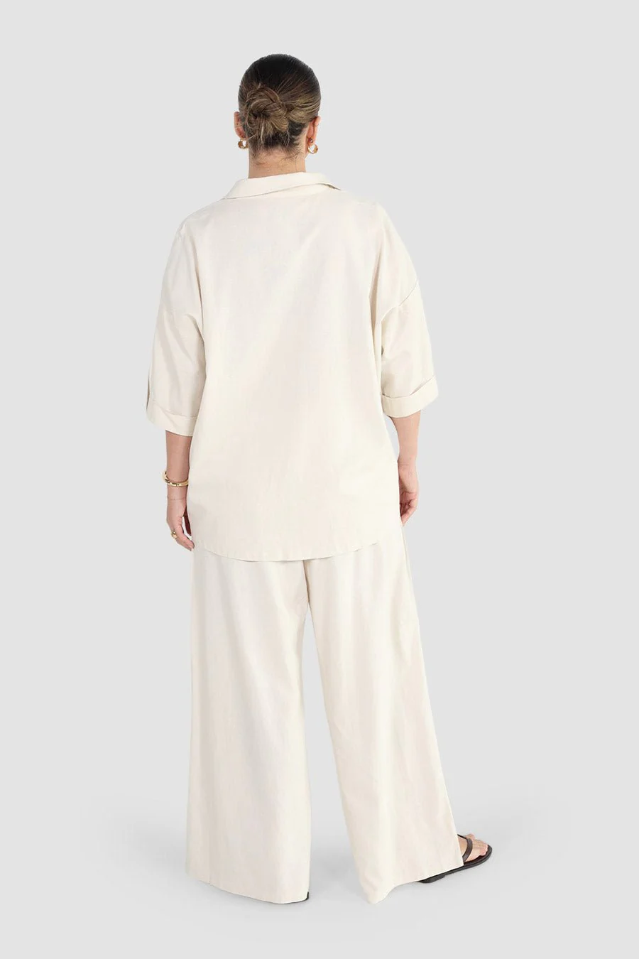 BYRON WIDE LEG PANT VANILLA - Image 5