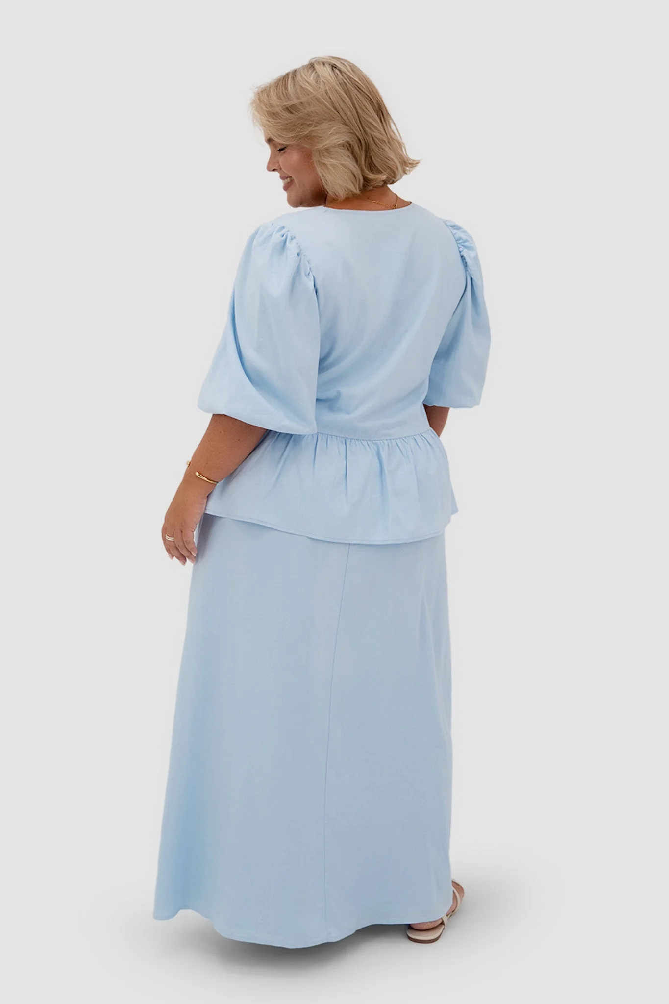 NIA SKIRT SOFT BLUE - Image 4