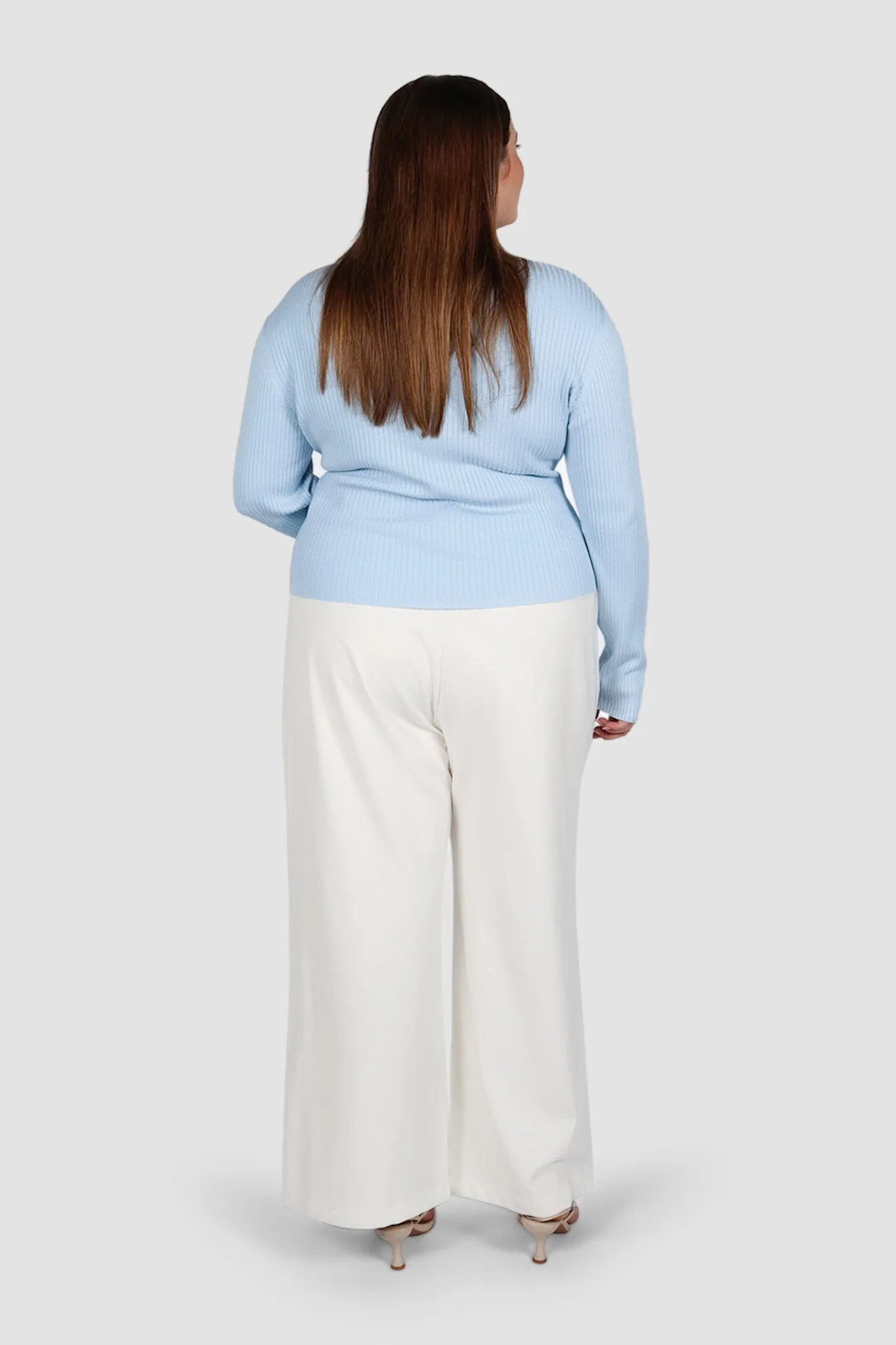 NIVARA RIB CARDIGAN SOFT BLUE - Image 5