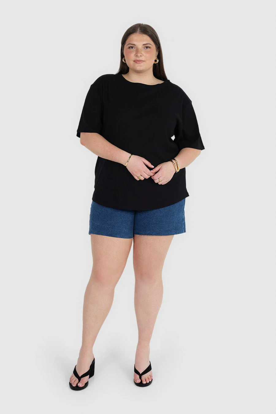 NOLYN RIB TEE BLACK - Image 2