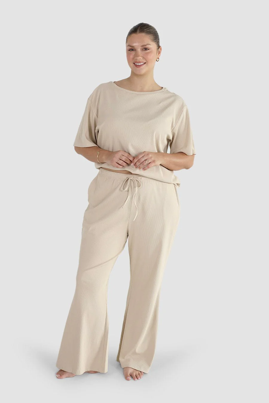 RAYLN RIB PANTS VANILLA - Image 5