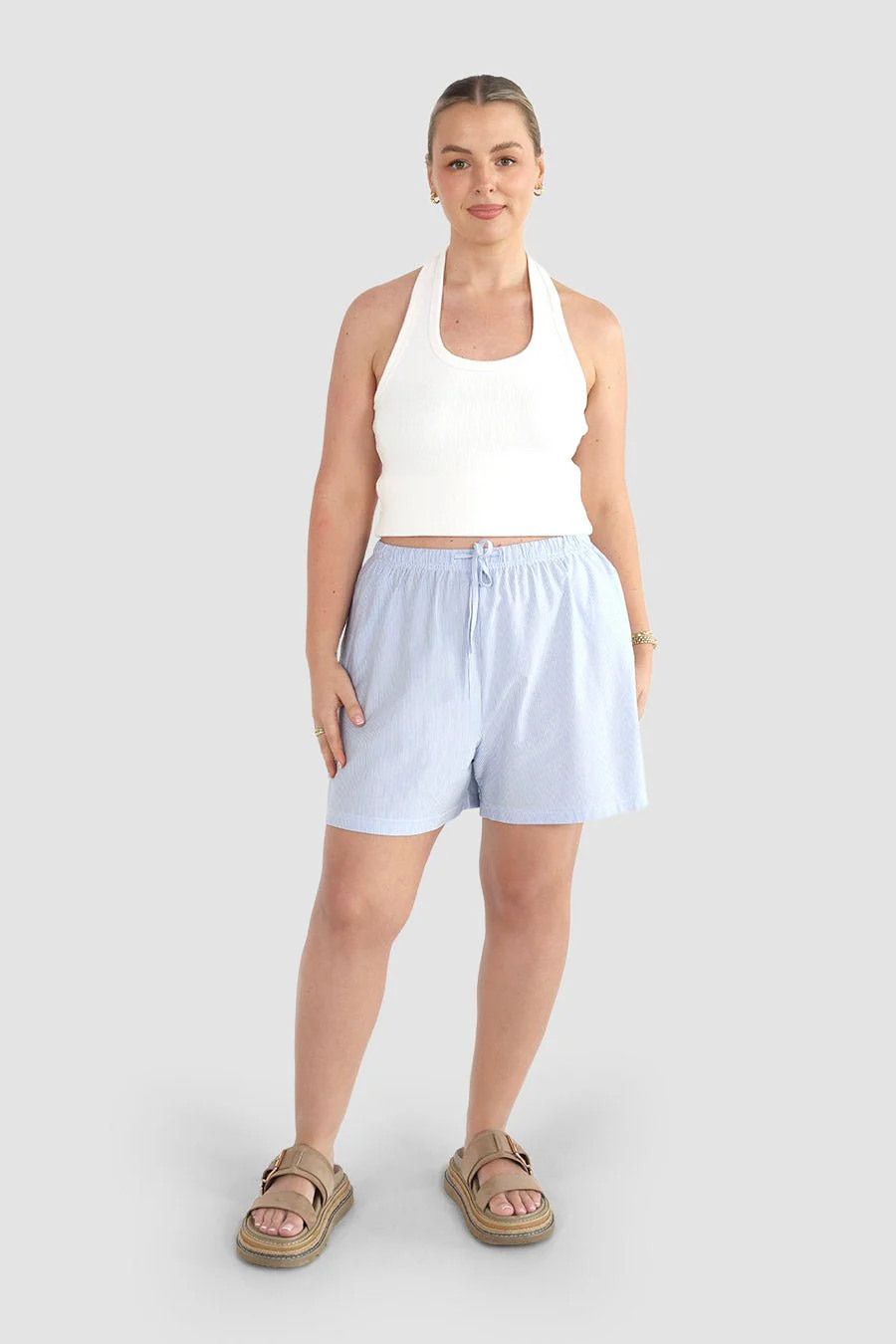 NOVI SHORTS BLUE STRIPE - Image 2