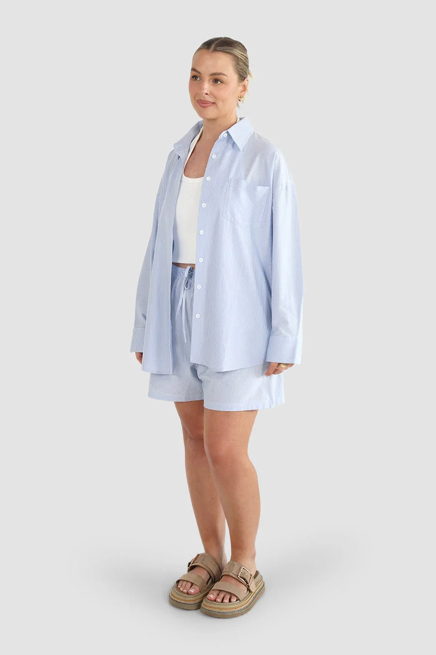 NOVI SHORTS BLUE STRIPE - Image 4