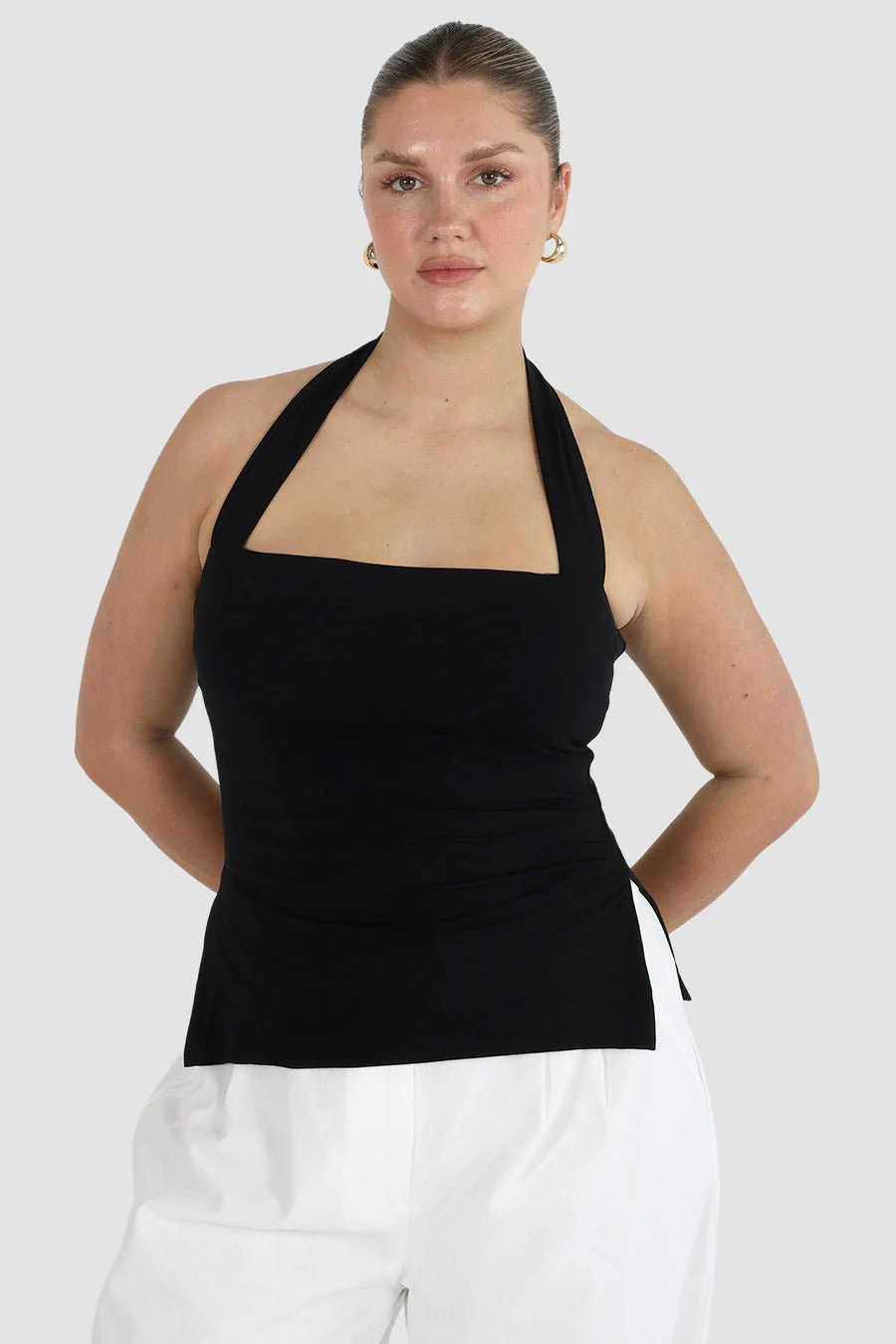 OVIE HALTER TOP BLACK - Image 2
