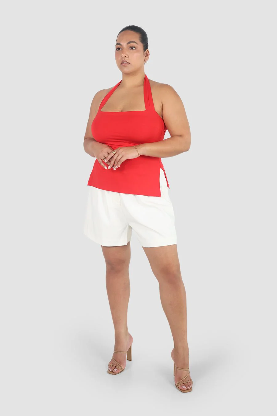 OVIE HALTER TOP RED - Image 4