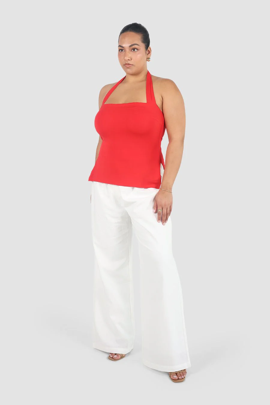 OVIE HALTER TOP RED - Image 7