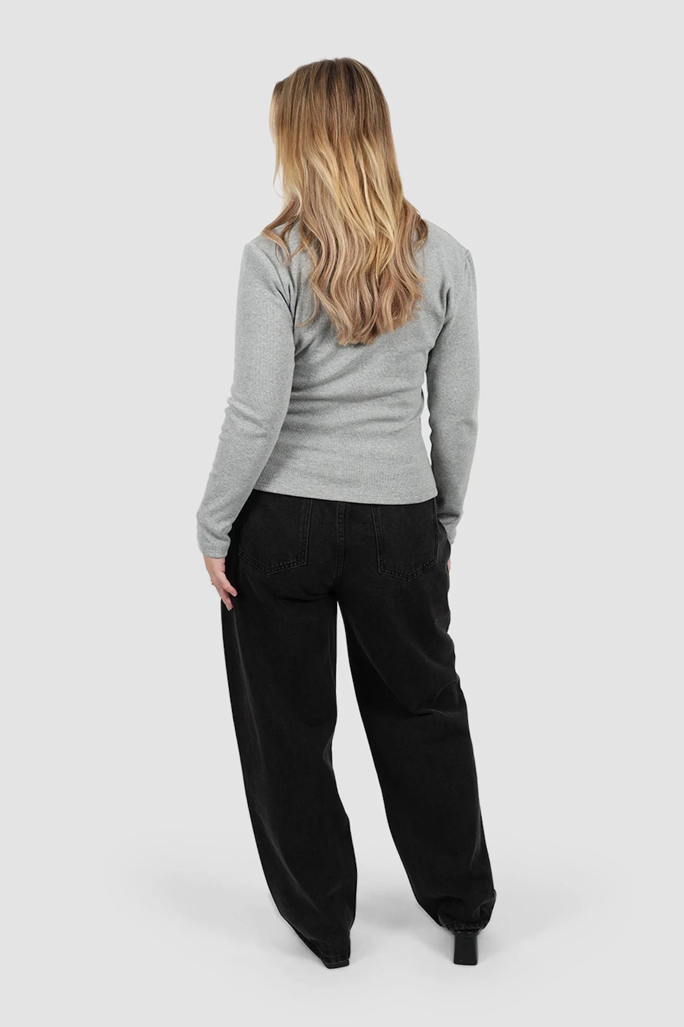 PORTLAND L/S RIB TEE GREY MARLE - Image 10