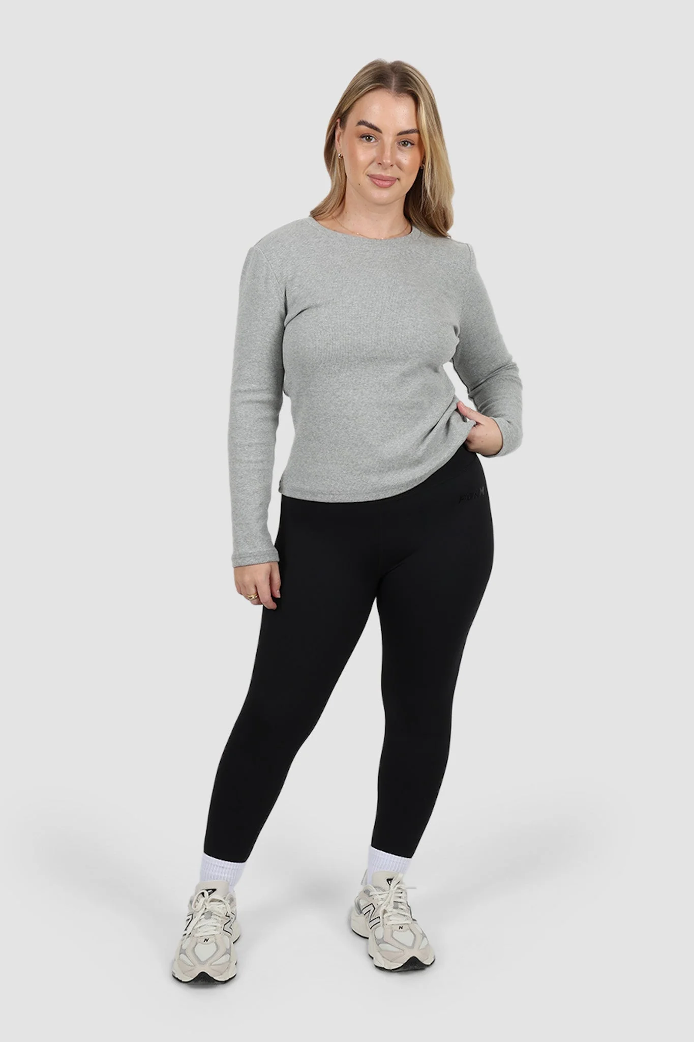 PORTLAND L/S RIB TEE GREY MARLE - Image 12