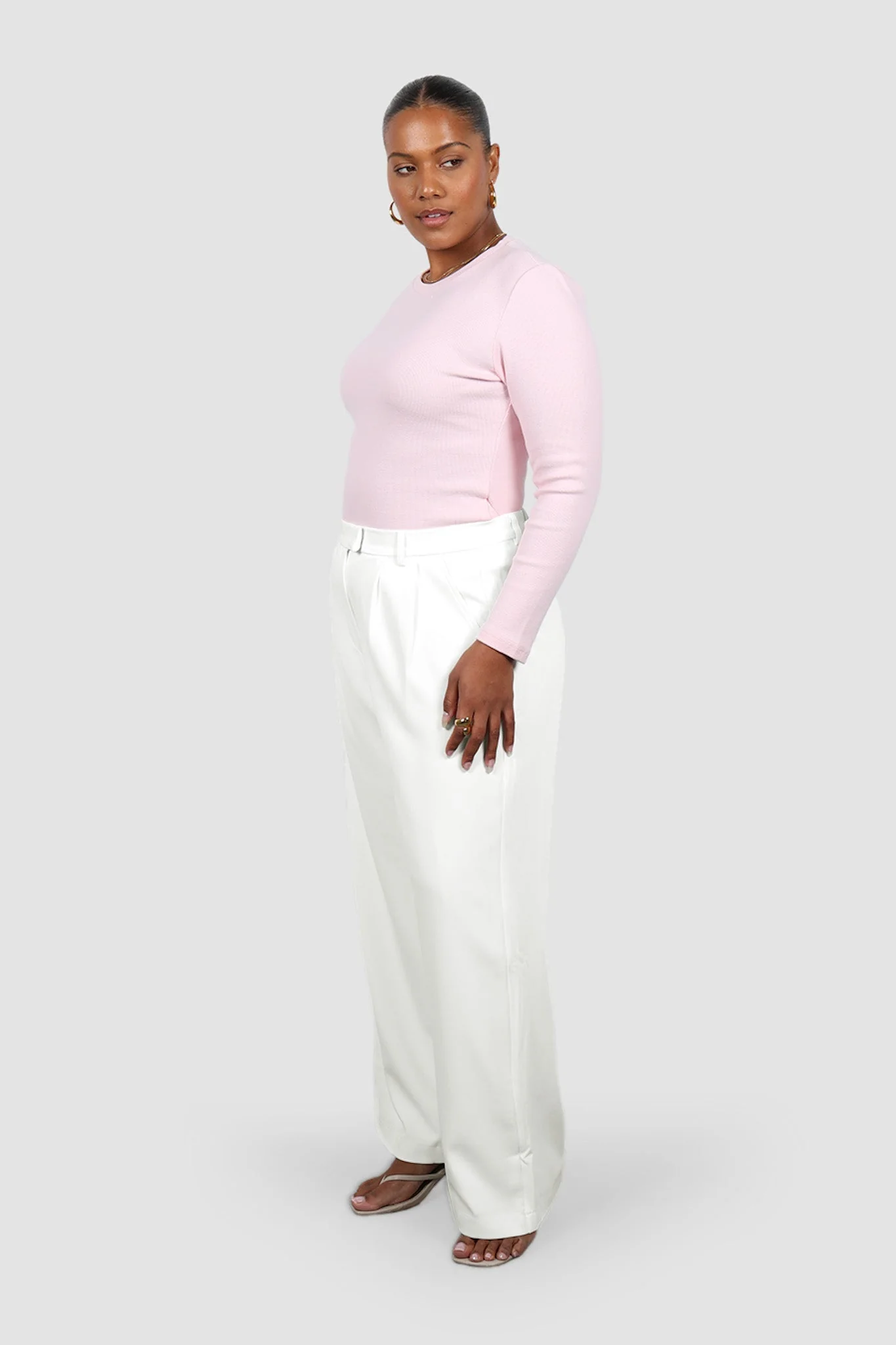 PORTLAND L/S RIB TEE PINK - Image 12