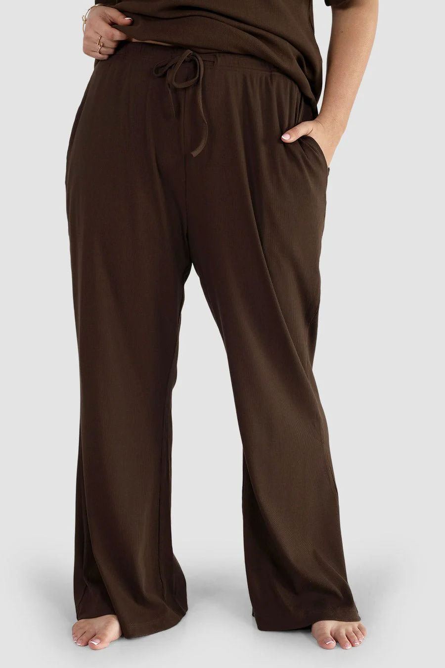 RAYLN RIB PANTS ESPRESSO - Image 2