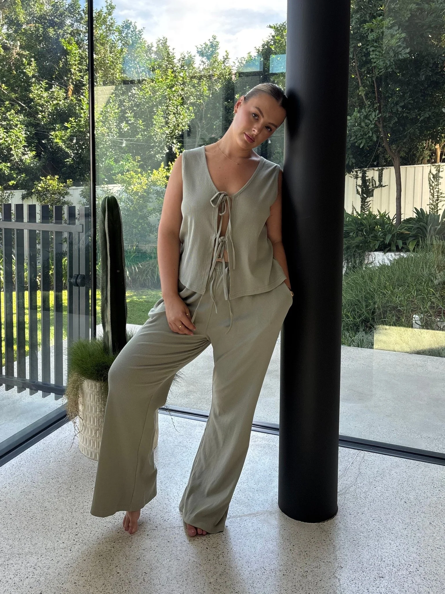RAYLN RIB PANTS SAGE