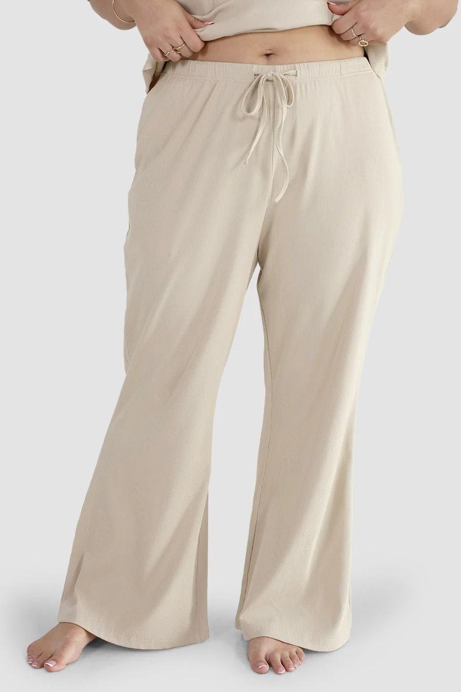 RAYLN RIB PANTS VANILLA - Image 2