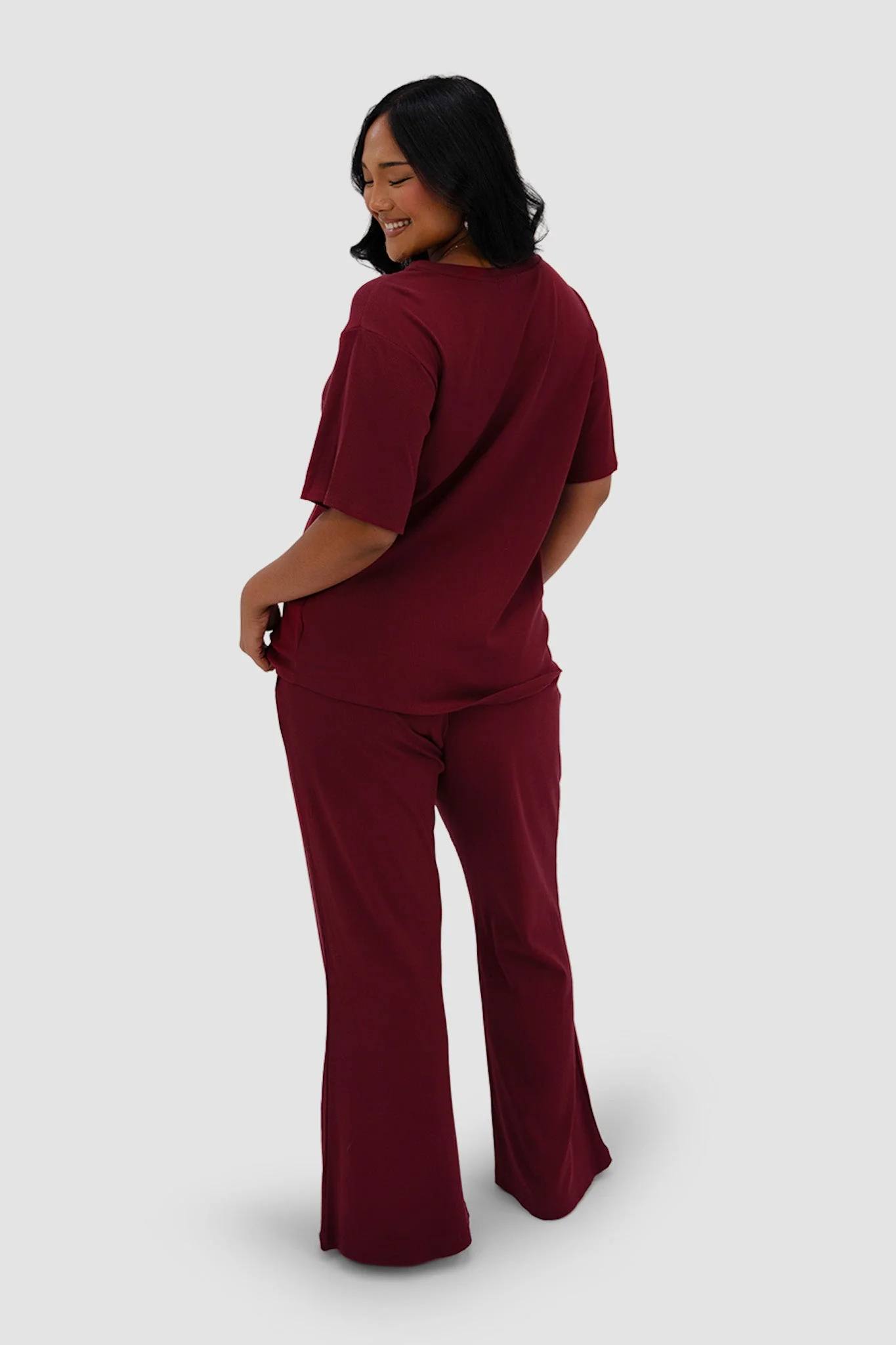 RAYLN RIB PANTS WINE - Image 10