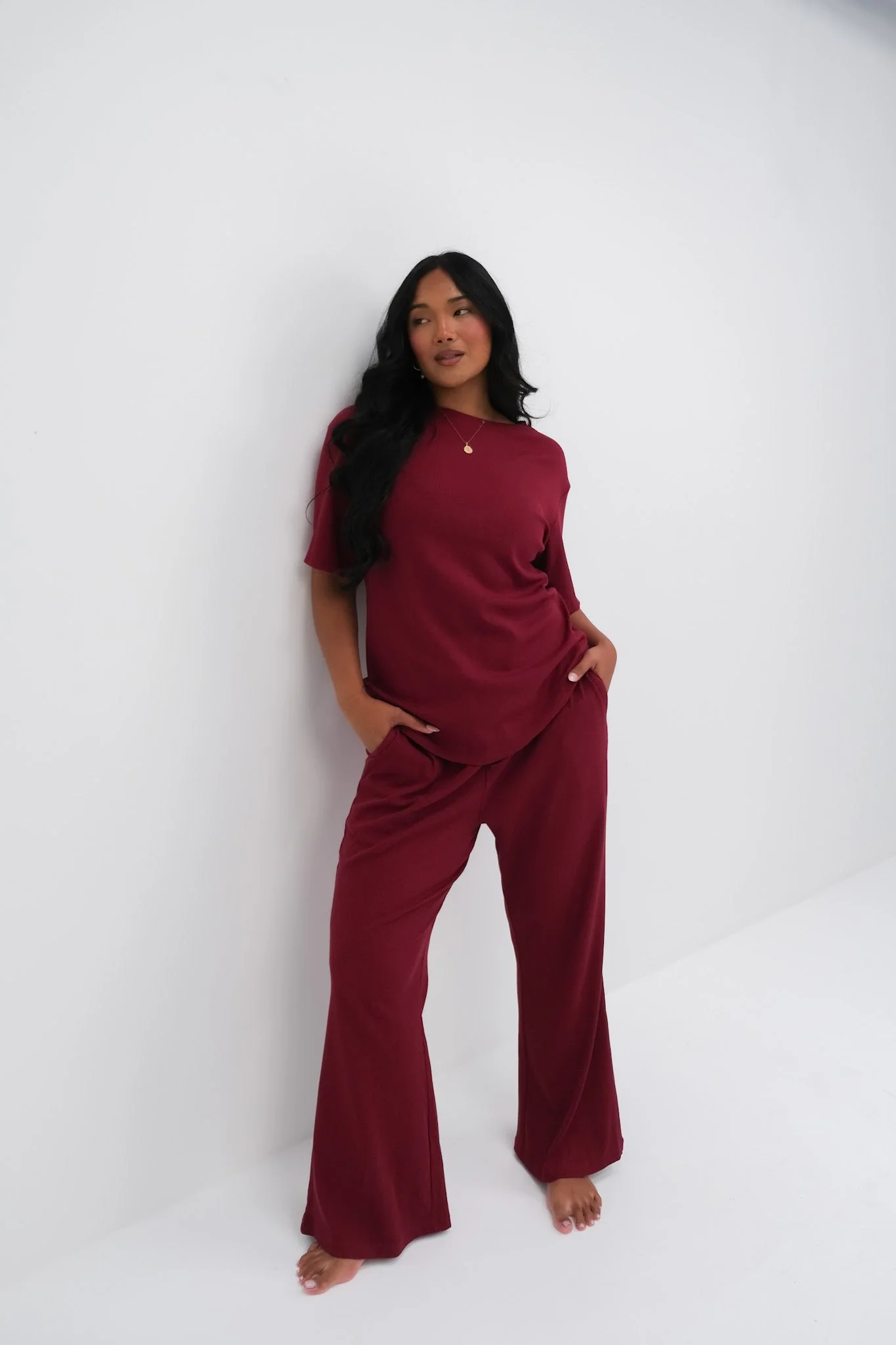 RAYLN RIB PANTS WINE - Image 11