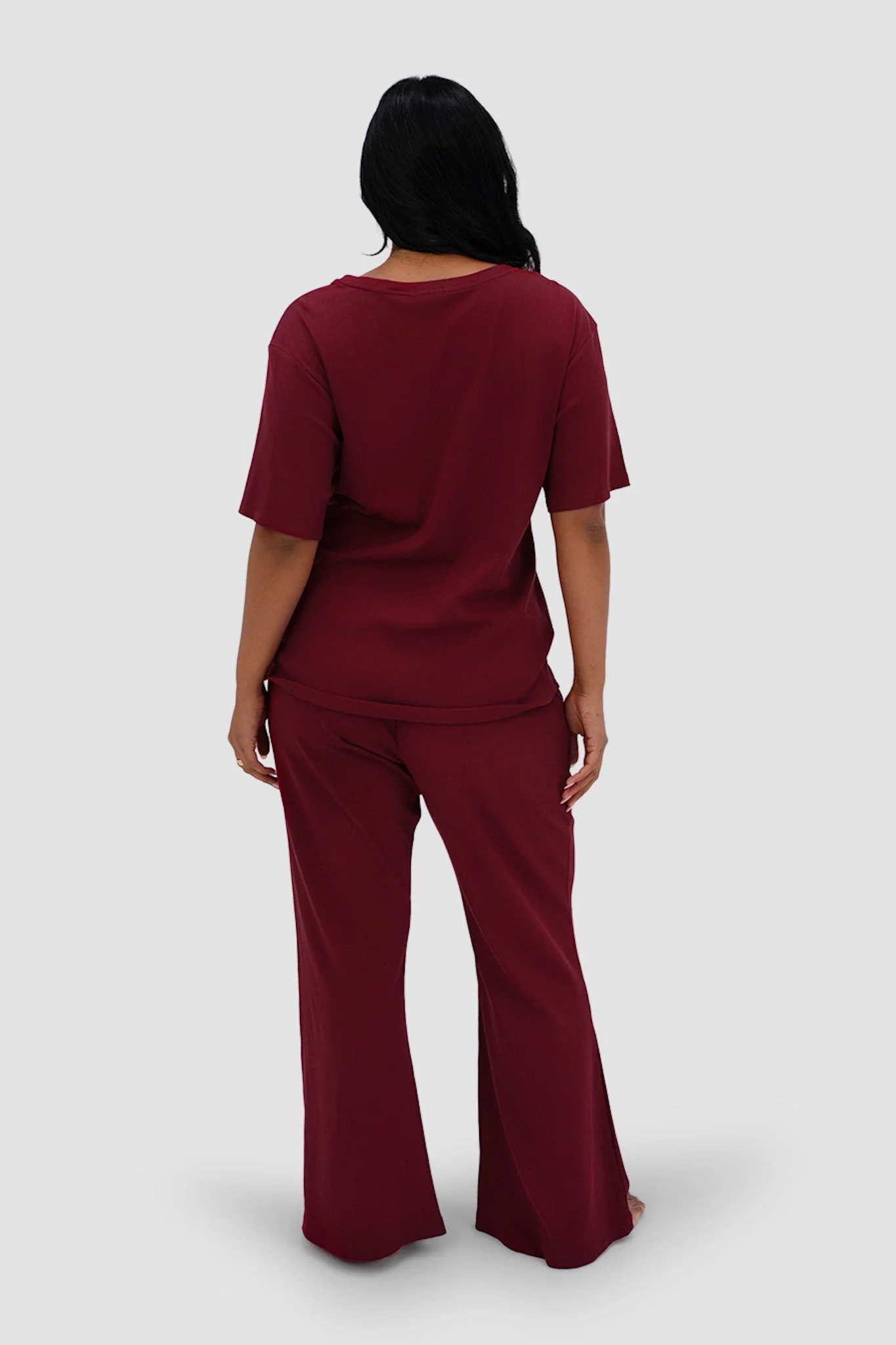 RAYLN RIB PANTS WINE - Image 3