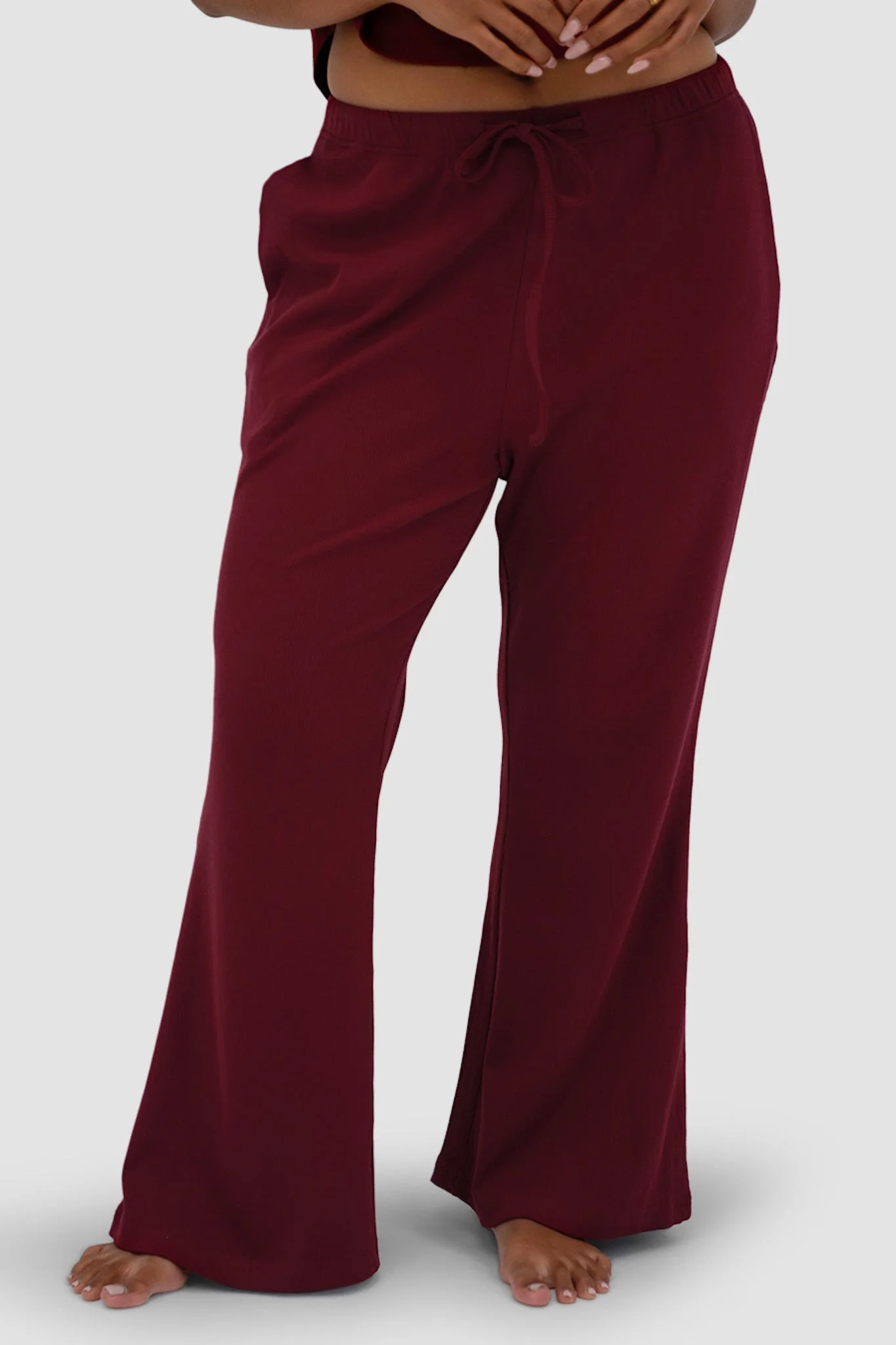 RAYLN RIB PANTS WINE - Image 4