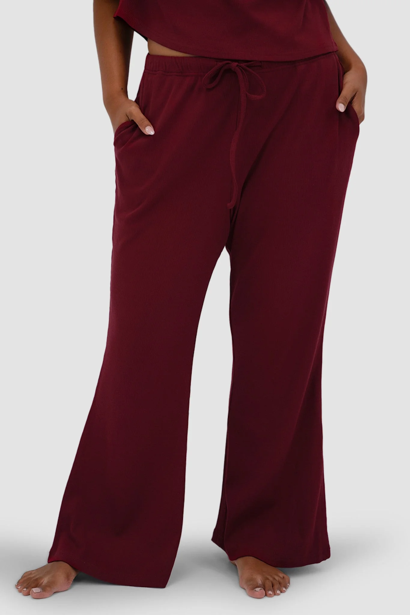 RAYLN RIB PANTS WINE - Image 9