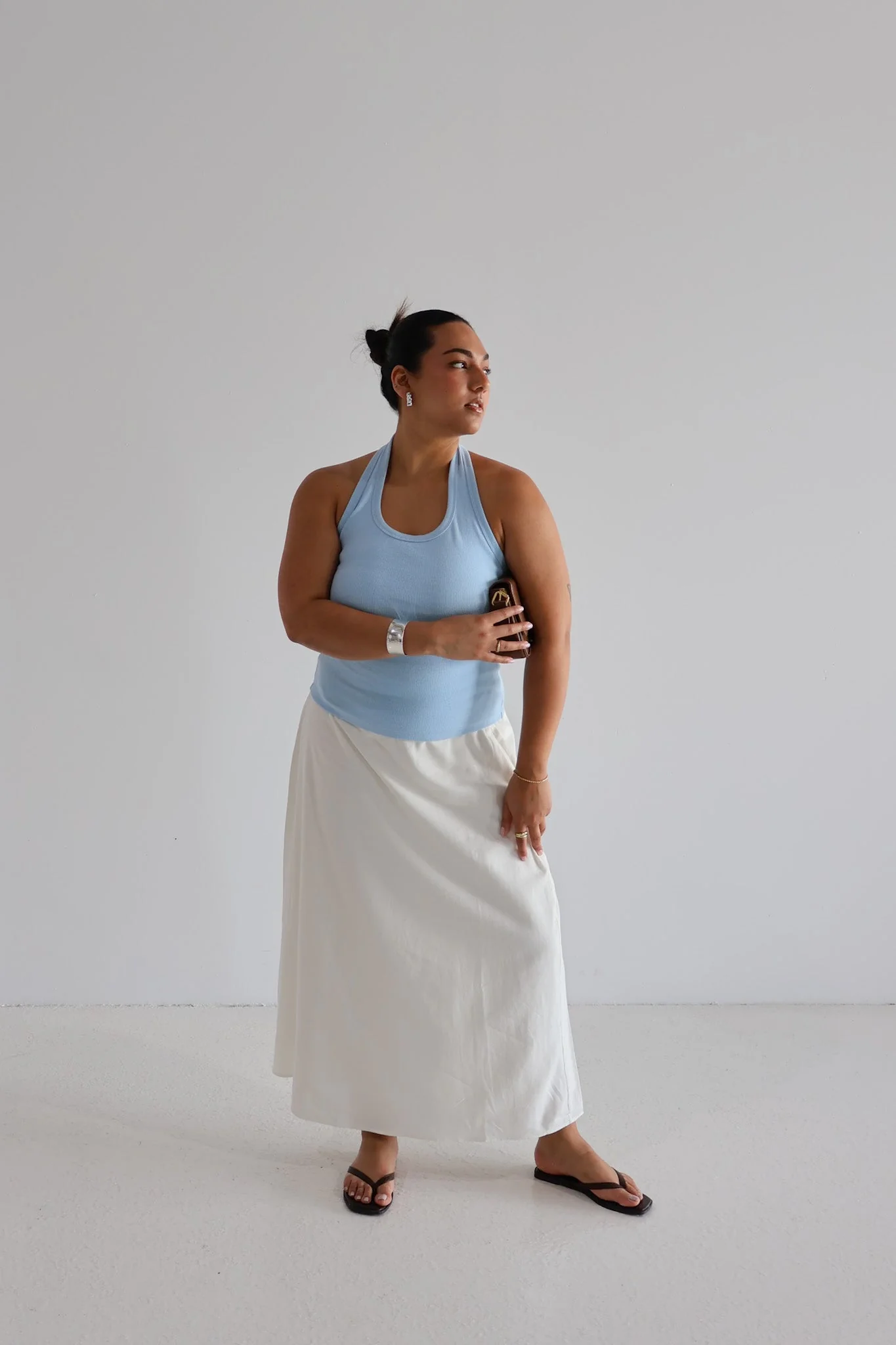 RENNA HALTER TOP BABY BLUE
