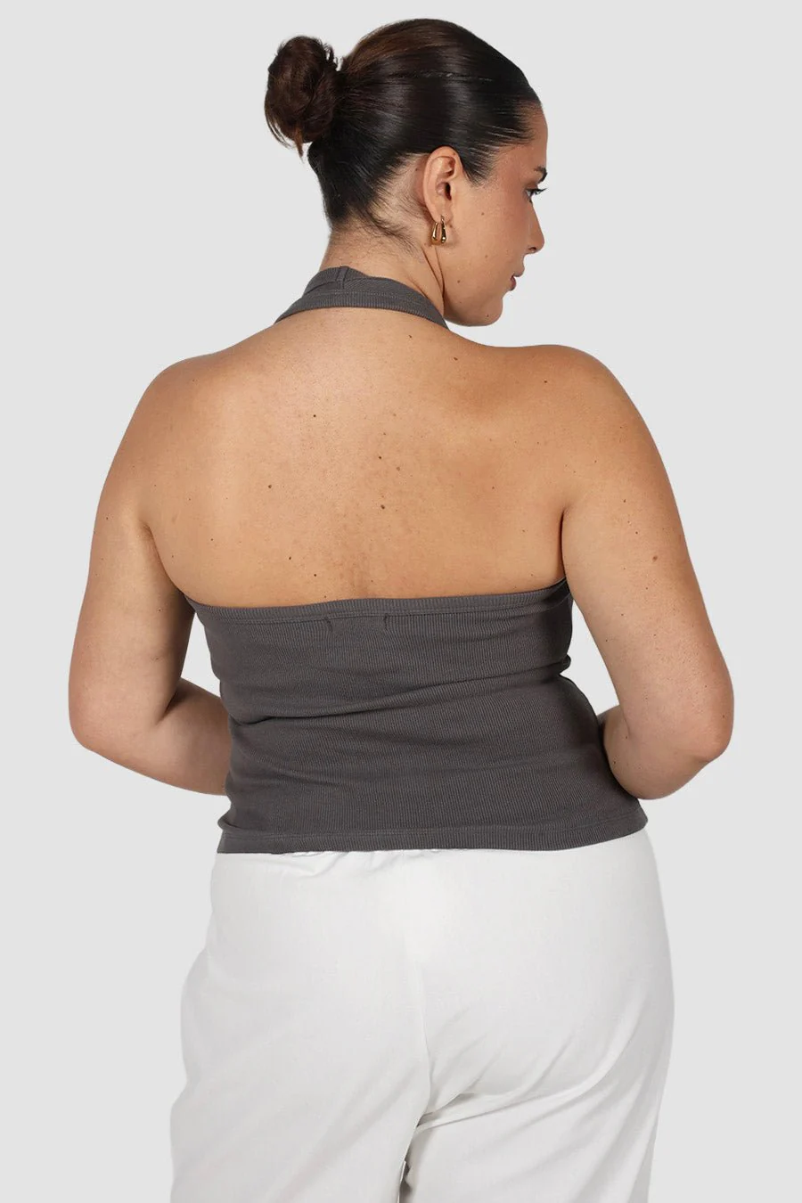 RENNA HALTER TOP CHARCOAL - Image 4