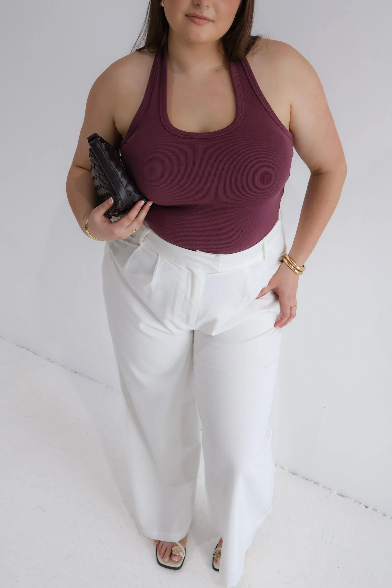 RENNA HALTER TOP PLUM