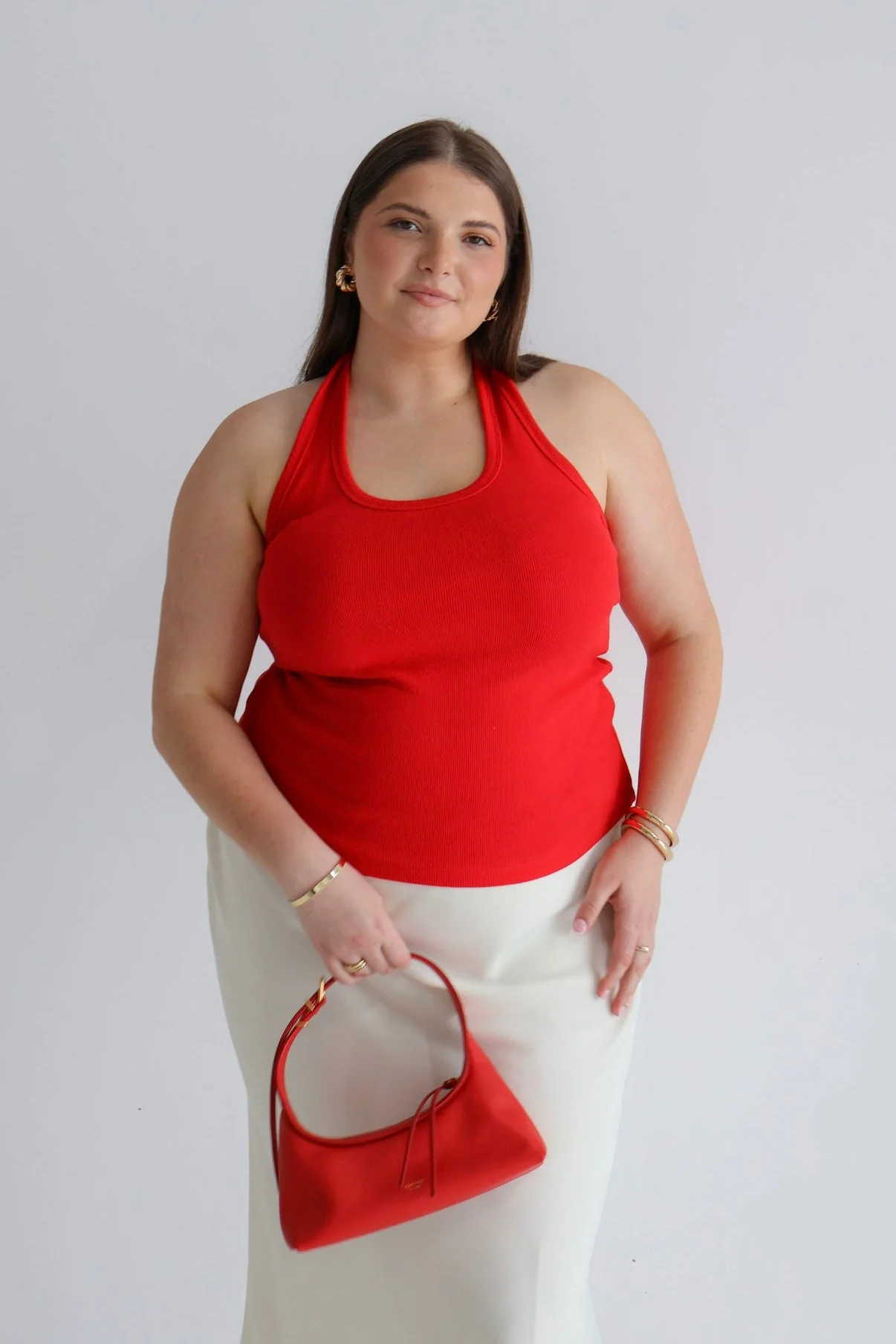 RENNA HALTER TOP RED