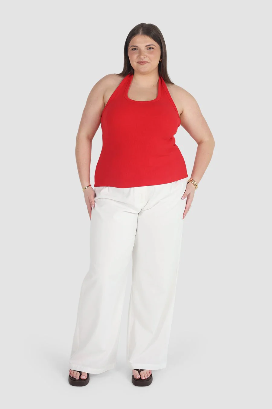 RENNA HALTER TOP RED - Image 3