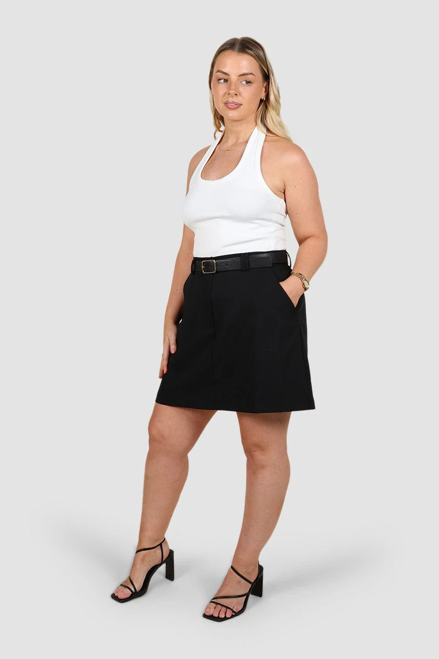 RENNA HALTER TOP WHITE - Image 8