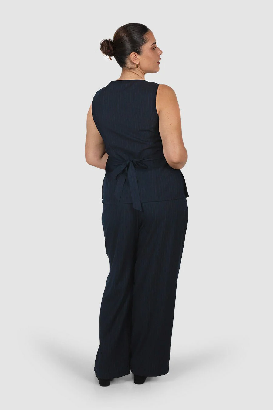 ROMIE VEST NAVY PINSTRIPE - Image 6