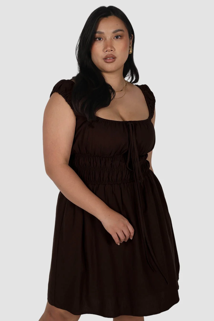 ROUX MINI DRESS ESPRESSO - Image 3