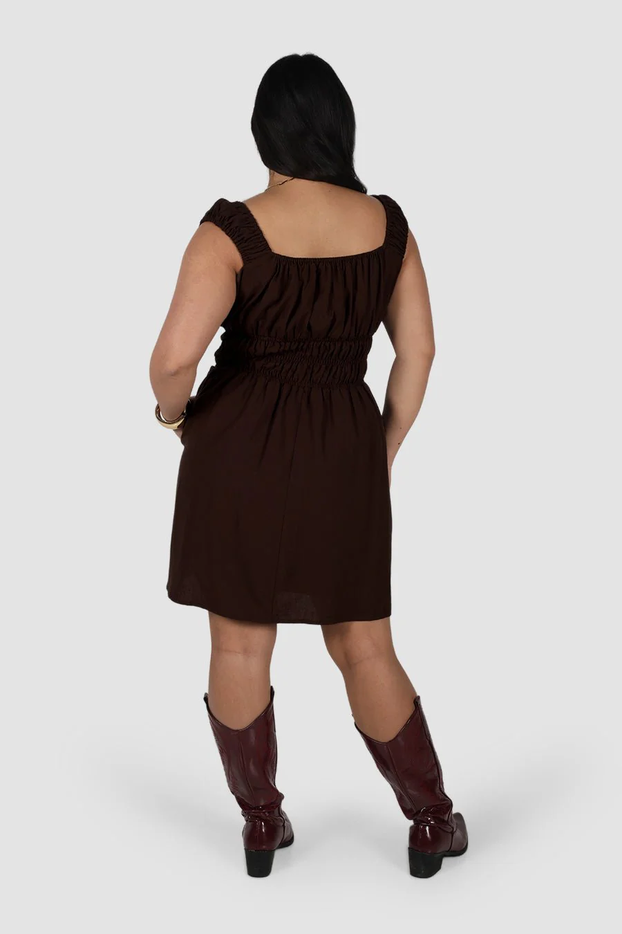 ROUX MINI DRESS ESPRESSO - Image 6