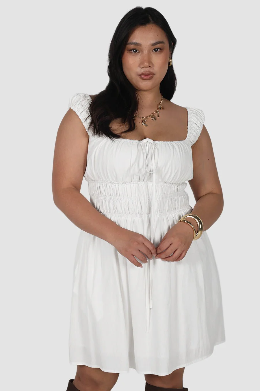 ROUX MINI DRESS WHITE - Image 2