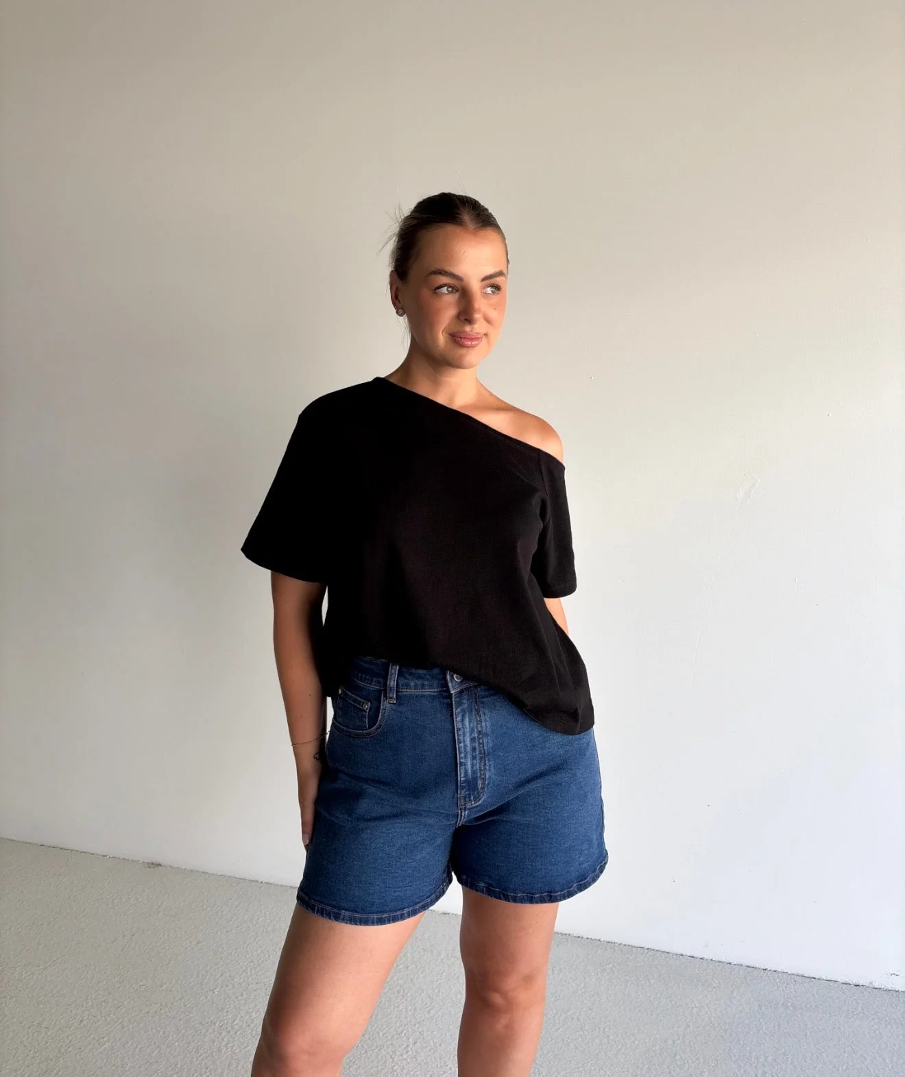 RYDER DENIM SHORTS MID BLUE
