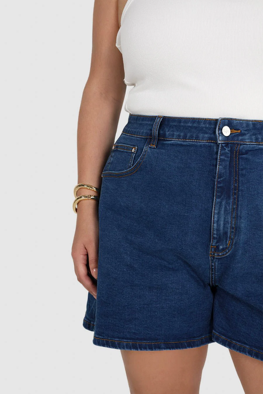 RYDER DENIM SHORTS MID BLUE - Image 5