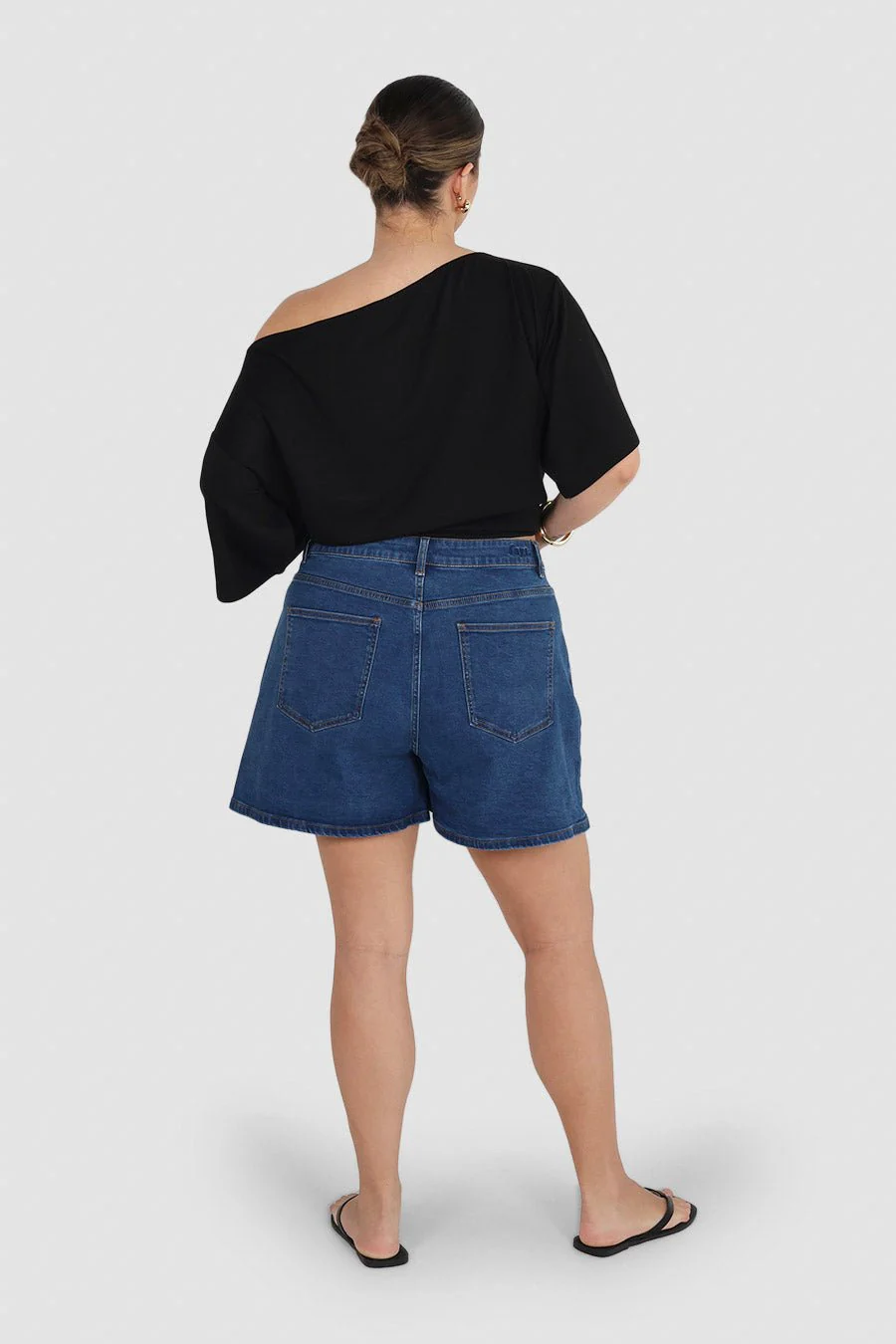 RYDER DENIM SHORTS MID BLUE - Image 6